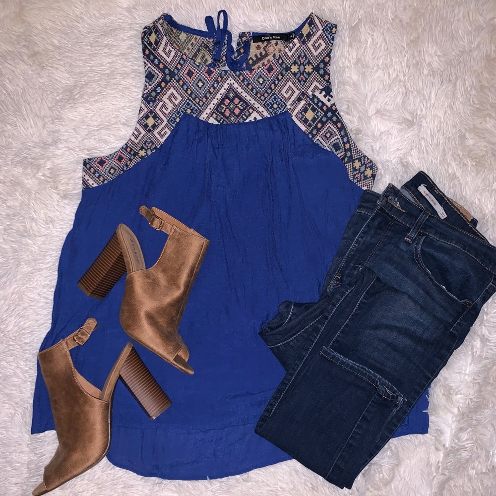 VICI Collection embroidered keyhole swing tank